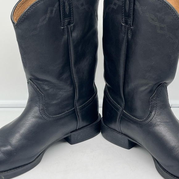 ARIAT Men\'s Black Heritage Roper Western Full Grain Leather Cowboy Boots Size 9C main image 9